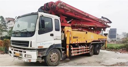Used SANY Truck Mounted Concrete Pump 46 Meter will be shipped to Nigeria