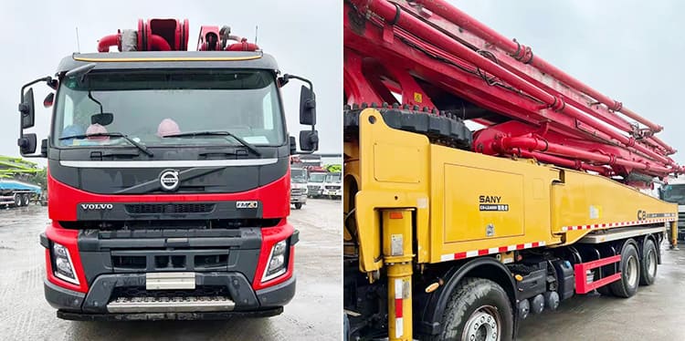 Volvo Concrete Pump Truck with Boom - Buy Used Sany 56M Concrete Pump 