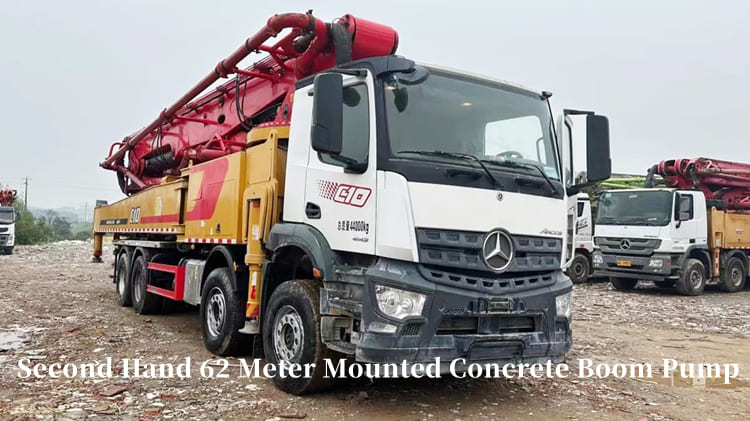 Second Hand 62 Meter Mounted Concrete Boom Pump Price in Sierra Leone